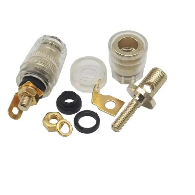 Banana Connector 4mm Thread Medium Amplifier Speaker Spade Terminal Binding Post Banana Plug Socket Connector 33MM