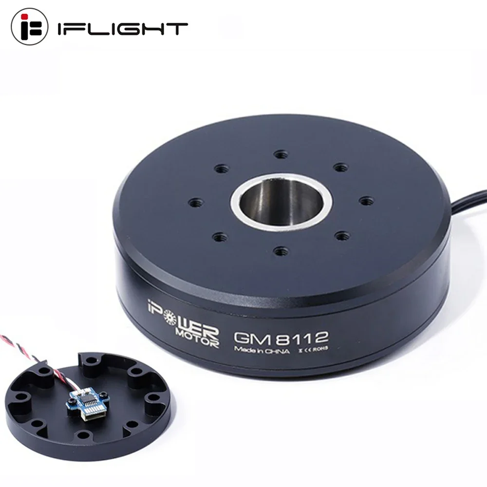 IFlight IPower Motor GM8112 90T Brushless Gimbal Motor 22mm Hollow Shaft With AS5048A Coder Compatible for 5-6kg Camera