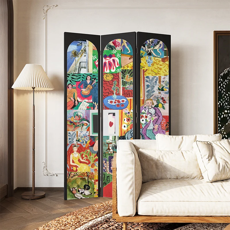 

Customizable color screen partition living room entry mobile occlusion folding