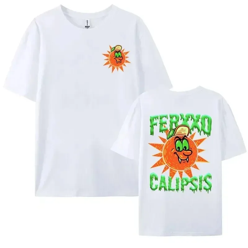 Rapper Feid Ferxxocalipsis World Tour 2024 Tee Shirt Men's Women Harajuku Hip Hop Style T Shirts Summer 100% Cotton T-shirt Tops