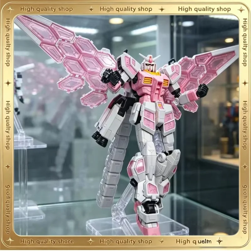 Nuevo RX-78F 1/144 Edición Limitada Osaka Expo 2025 Versión Color Rosa Kit de modelo de ensamblaje, juguete coleccionable con soporte de plástico para calcomanías de tobogán acuático