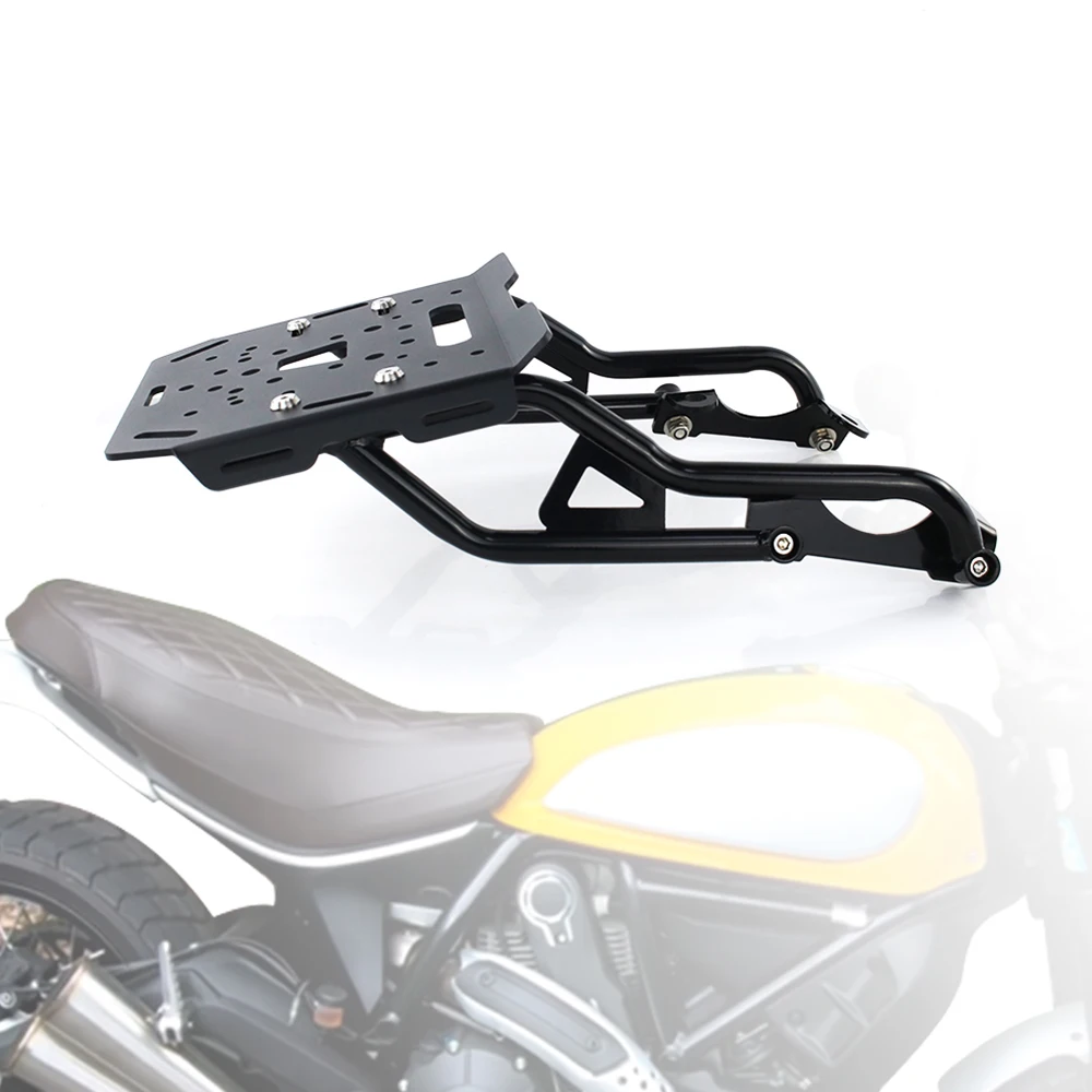 

Motorcycle Rear Luggage Cargo Rack For DUCATI SCRAMBLER 800 Sixty2 Scrambler Desert Sled Aluminum Topplate Steel Support Bracket