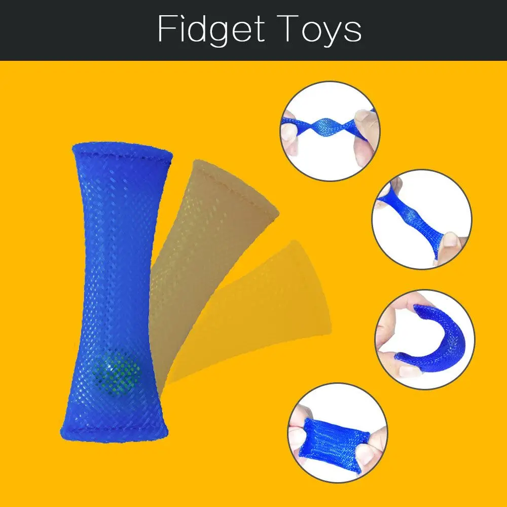 1pc crianças agitares ocupacionais aliviar o estresse mão fidget malha trançada sensorial aumentar foco