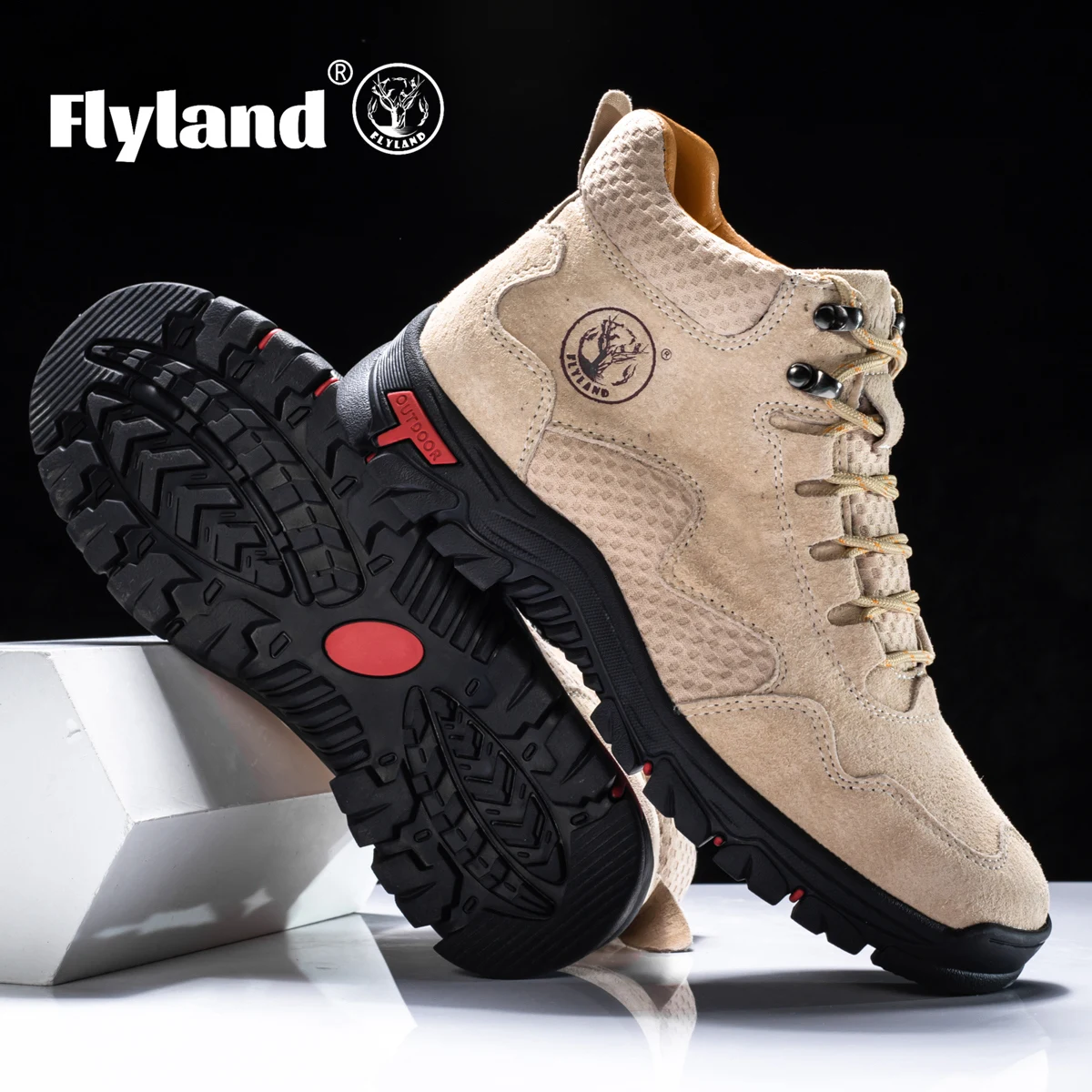 

Мужские модные кроссовки FLYLAND, ботинки-чукка, дышащие повседневные туфли для работы и офиса