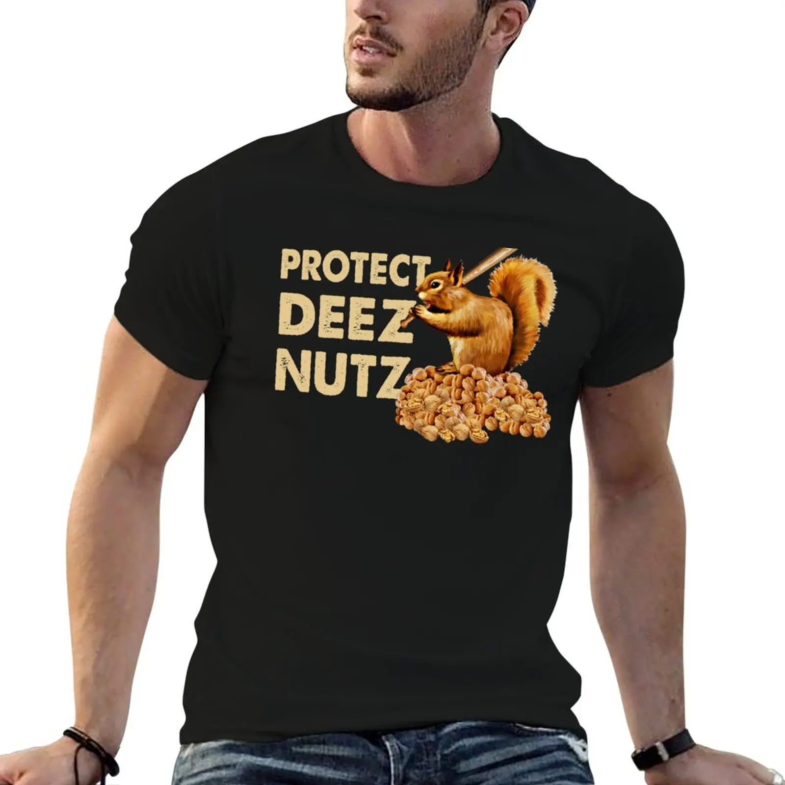 

Protect Deez Nutz T-Shirt cotton t shirt pack printed t shirts for man anime t shirts for man T-Shirt