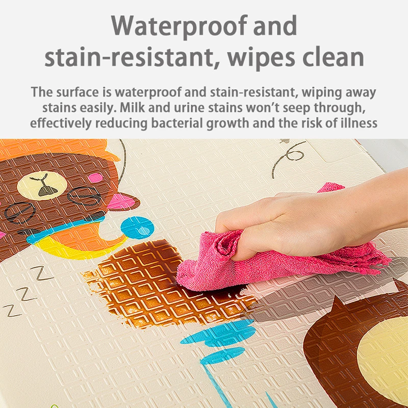 طوي عكسها الطفل تلعب حصيرة خالية من السامة عالية الجودة IXPE لحديثي الولادة 200X150 سم الكرتون مقاوم للماء لعبة الزحف السجاد