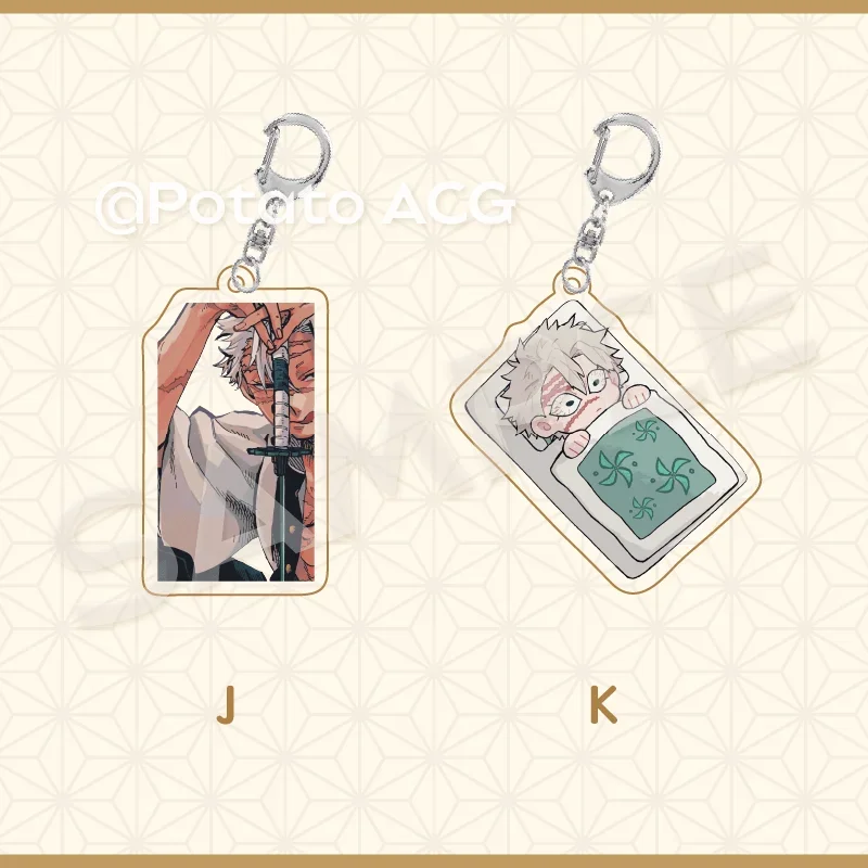 Shinazugawa Sanemi Anime Keychain Womenしなずがわ さねみ Acrylic Stand Ita Bag Pendent Ornament Desk Display Cute Room Decor Collection