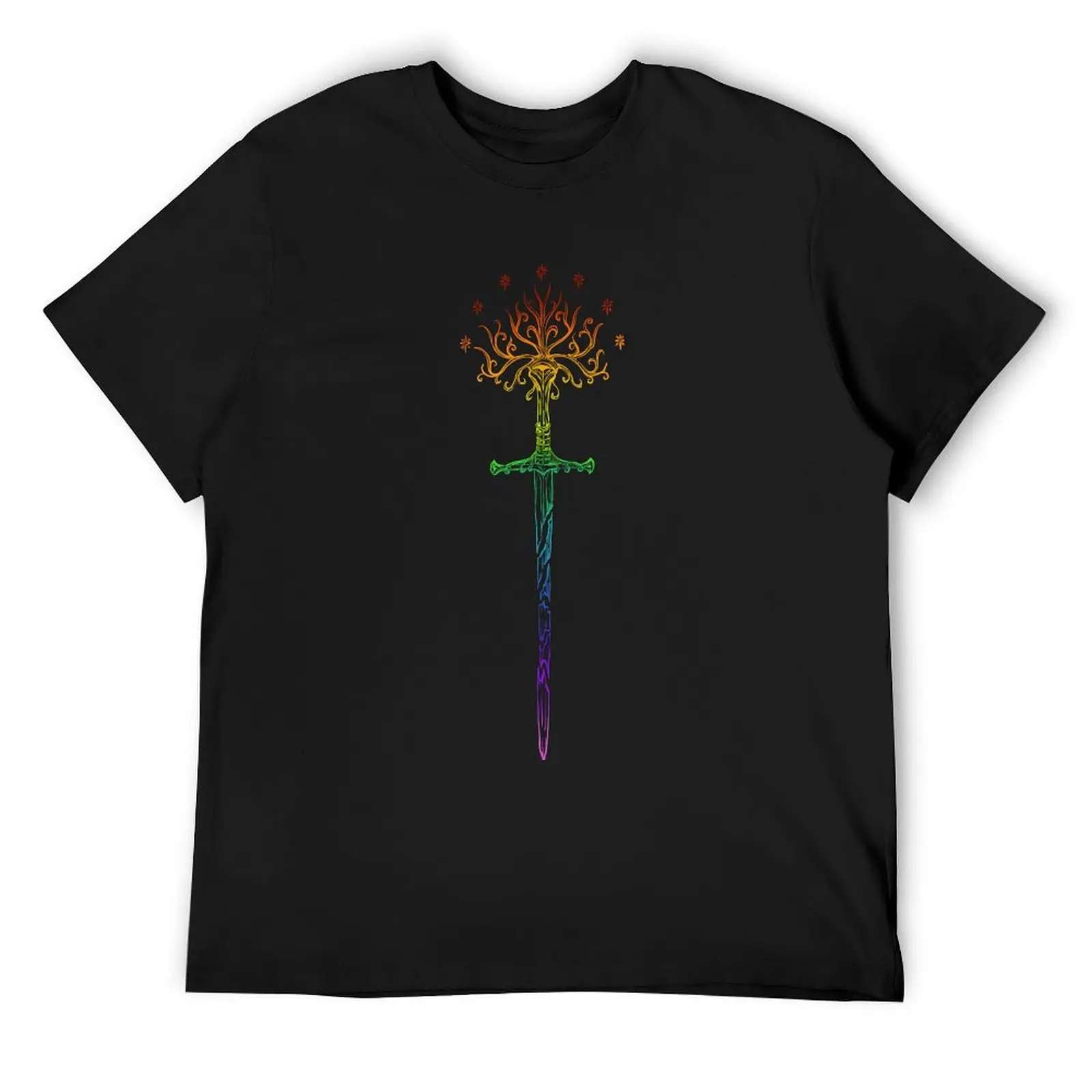 The King’s Sigil (rainbow line dark) T-Shirt vintage t shirts anime tshirt oversized graphic tee funny t shirts men