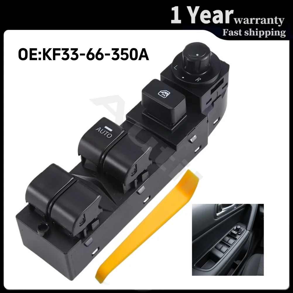 Front Left Master Window Switch for Mazda 3 Active CX-5 2014-2017 1Auto Button Replacement Car Accessories KF33-66-350A 14+12Pin