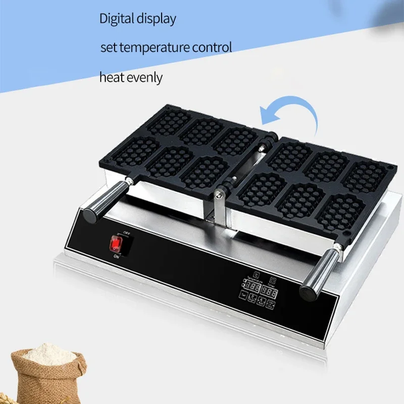New Commercial Honeycomb Waffle Machine Non-stick Waffle Cake Maker Mini Honey Comb Shape Waffle Baker Machine