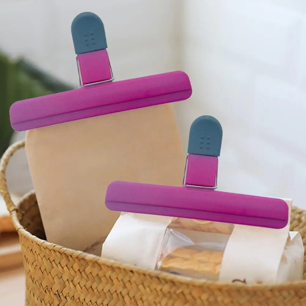 2Pcs Sealing Clip Food Sealing Clips Bread Storage Bag Clips Kitchen Storage Food Snack Seal Sealing Bag Clips Sealer Clamp