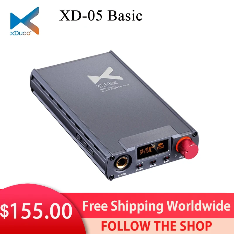 Xduoo-XD-05 Amplificador de auscultadores, decodificação básica Terminal, ESS9018K2M, DAC, 384KHz, DSD256, XD05