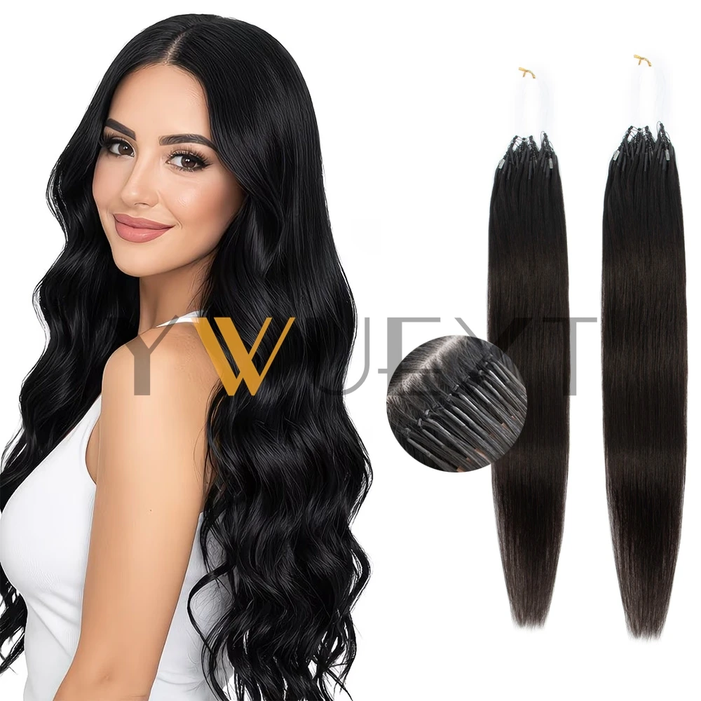 50g 8D Natural Hair Extensions Human Hair 16''-22'' Micro Ring Blonde Micro Link Hair Loop Extension Nano Ring Hair 50pcs/pack