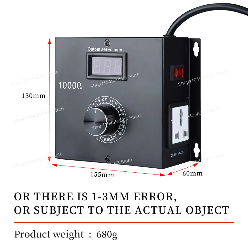 AC 220V 10kW High-Power Dimmer Controller, Voltage Regulator, Speed Regulator, Temperature Control Transformer