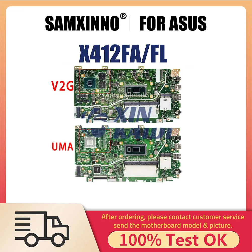 

Notebook Mainboard For ASUS X412FA X412FL X412FAC X412FLC X412FJ A412F F412F Laptop Motherboard I3 I5 I7 8th 10th CPU 4G RAM