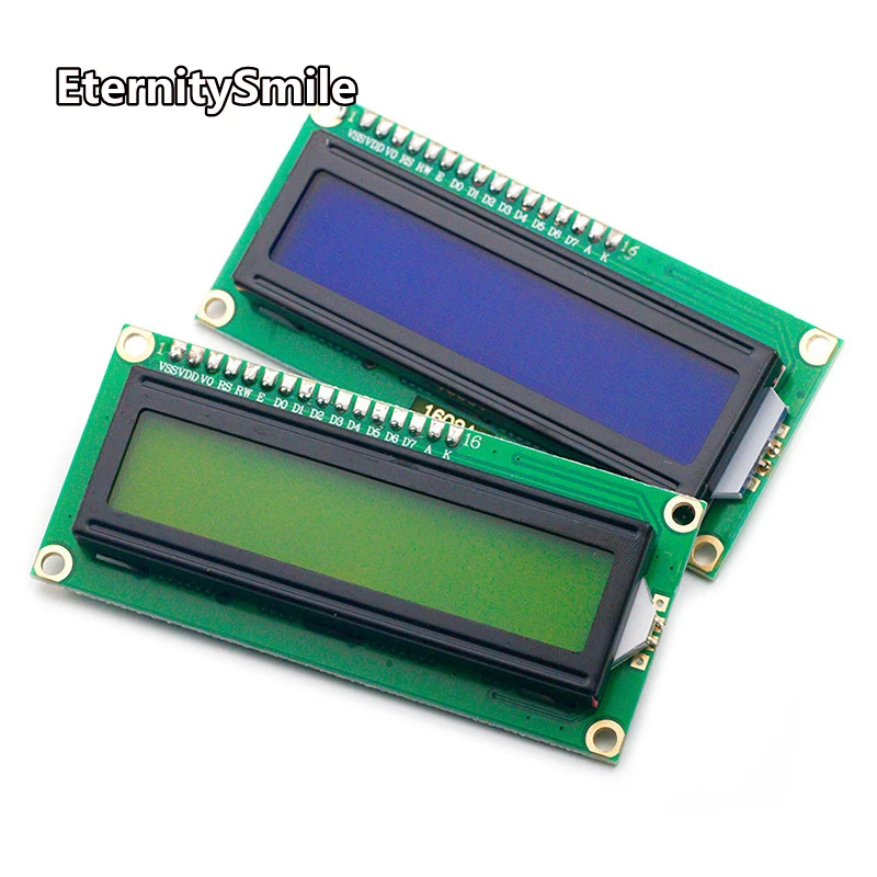 LCD1602 1602 وحدة LCD الأزرق/الأصفر شاشة خضراء 16x2 حرف شاشة الكريستال السائل PCF8574T PCF8574 IIC I2C واجهة 5V لاردوينو