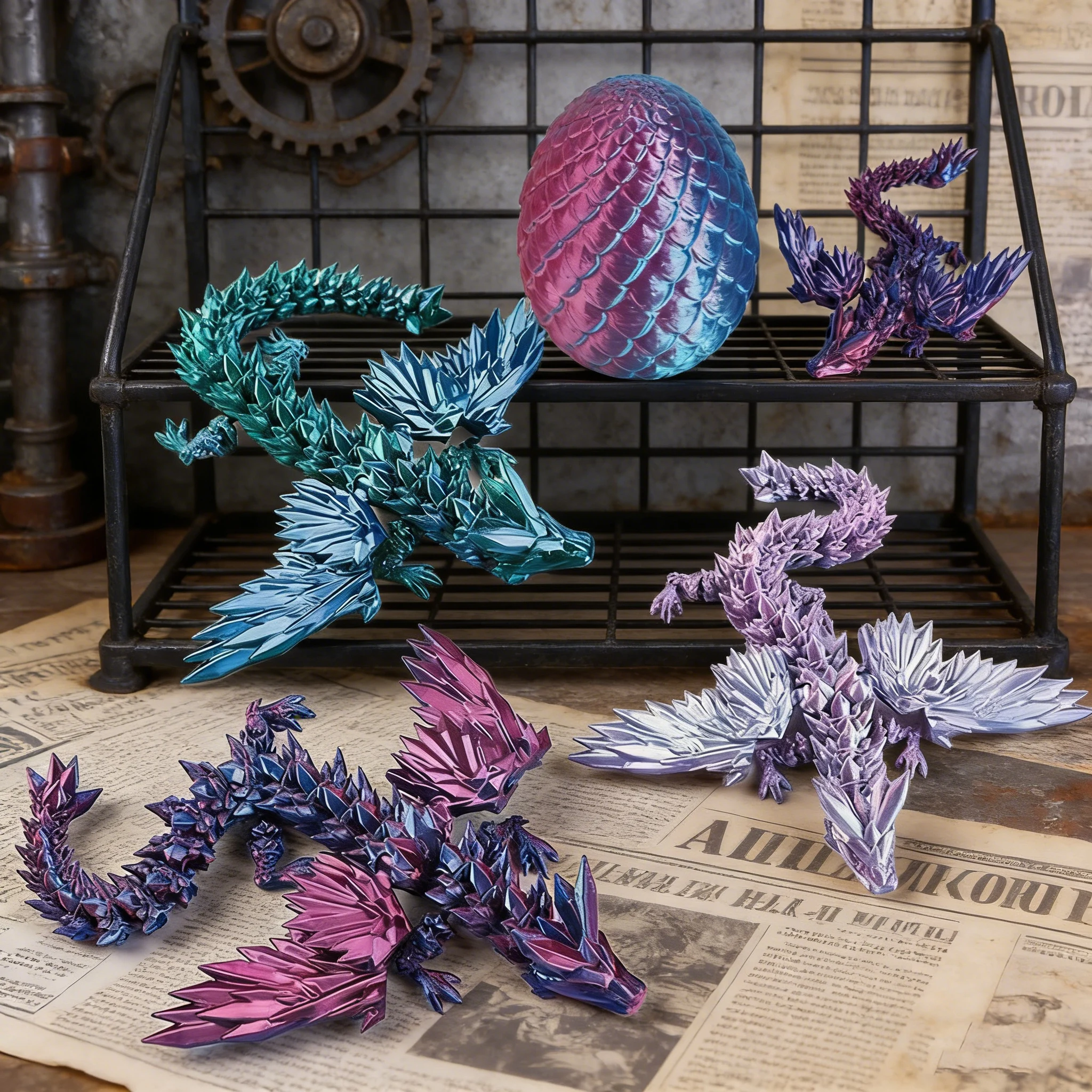 Gemstone Dragon Egg Figurine 6
