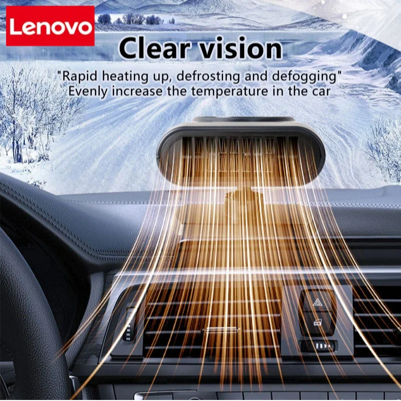 Lenovo Portable Car Heater Car 12V Heater Car Heater Windshield Automatic Defogging Defrost Heater Fast Heating New