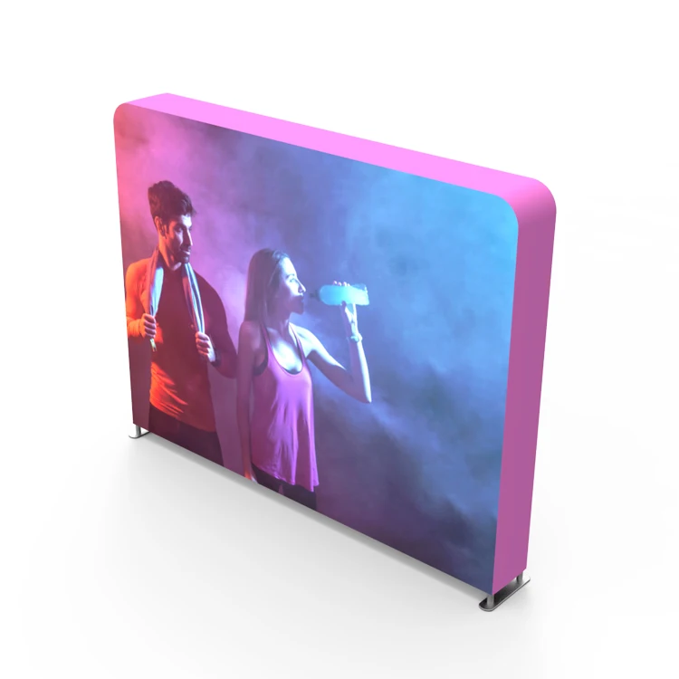Double Sided Aluminum Profile LED Light Box Backlit Tension Fabric Textile Display Stand for Advertising & Exhibitions
