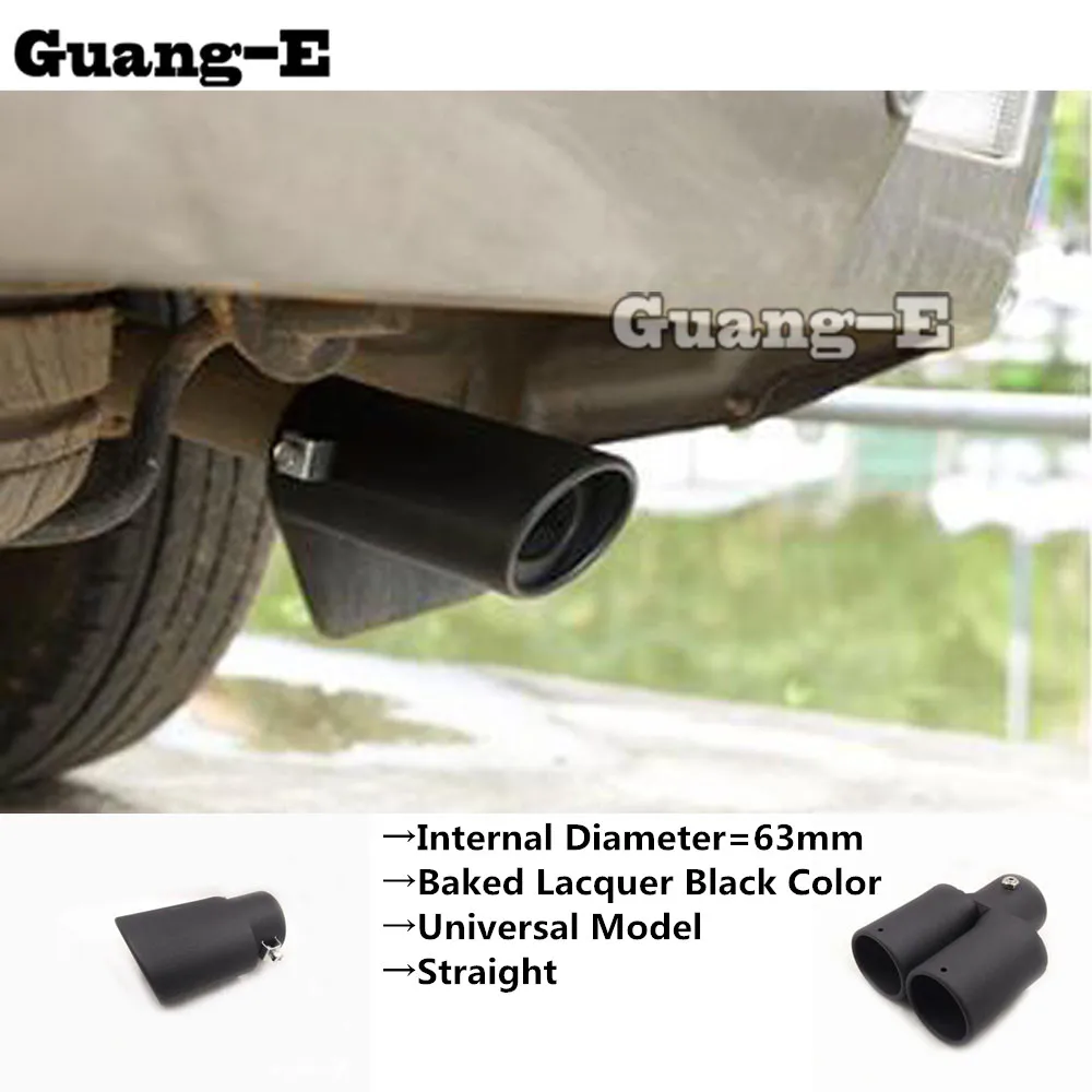Internal Diameter=63mm/Baked Lacquer Black Color/Universal Model Car Muffler Back End Pipe Dedicate Exhaust Tip Tail Outlet Vent