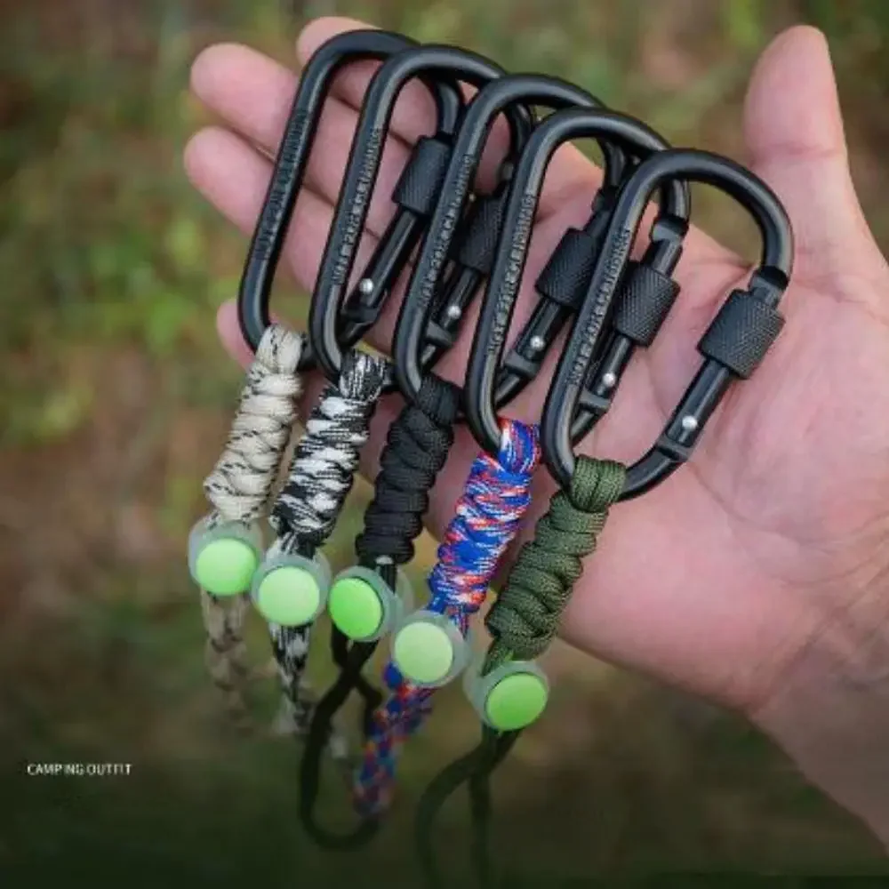 عالية الجودة الإبداعية Paracord المفاتيح الحبل لون عشوائي 23*4 سنتيمتر السلامة مكافحة فقدان حزام قفل الربيع حبل معلق