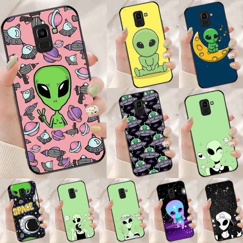 Aesthetics Cute Cartoon Alien For Samsung Galaxy M14 M34 M54 M20 M06 M16 M12 M13 M15 M35 M55 M33 M53 M21 M31 M32 M52 Case