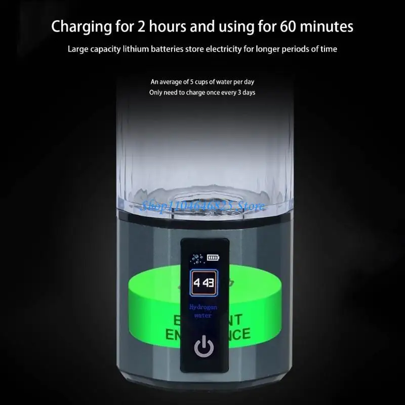 

Портативная стеклянная бутылка для воды, богатая водородом, с интеллектуальной технологией электролиза для людей, заботящихся о