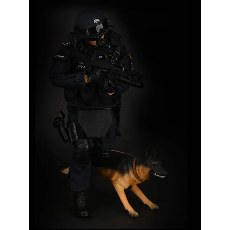 1/6 스케일 플라스틱 경찰 개 군사 중국 남성 군인 특수 액세서리 모델 12 "액션 피규어 장식