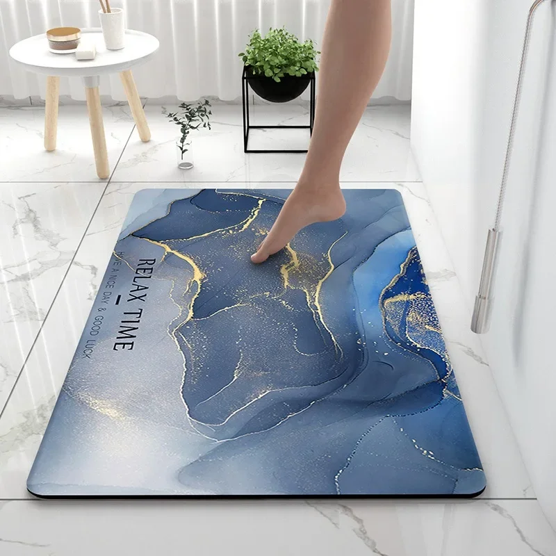 Bathroom mat，Rugs Soft Diatomaceous Earth Floor Mat ， bathroom carpet Shower mat quick-dry toilet door foot mat， non-slip carpet