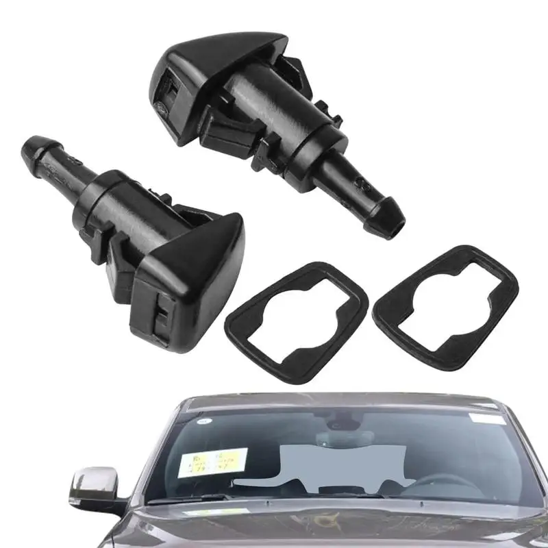 Windshield Washer Nozzles Glass Washer Wiper Nozzle Sprayer 2Pcs Window Windshield Washer Wiper Nozzle Sprayer With Rubber