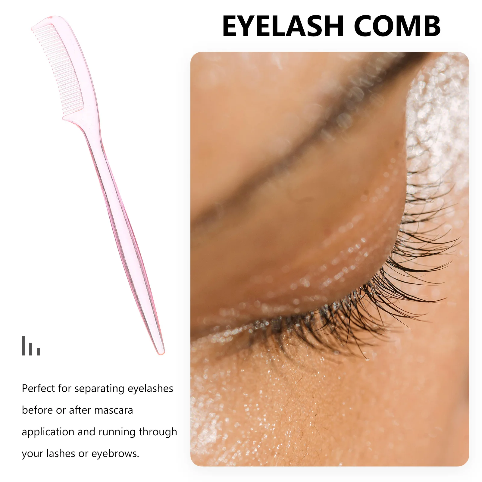 Peigne à cils en plastique simple face, léger, Durable, réutilisable, taille de voyage, outil de toilettage des sourcils, brosse de maquillage, 30 pièces