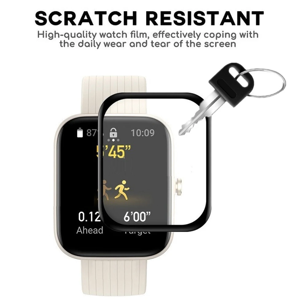 100 pçs filme para amazfit gts 4 mini/gts 4 protetor de tela filmes 3d capa completa gts 4 mini relógio inteligente protetor tpu acessórios