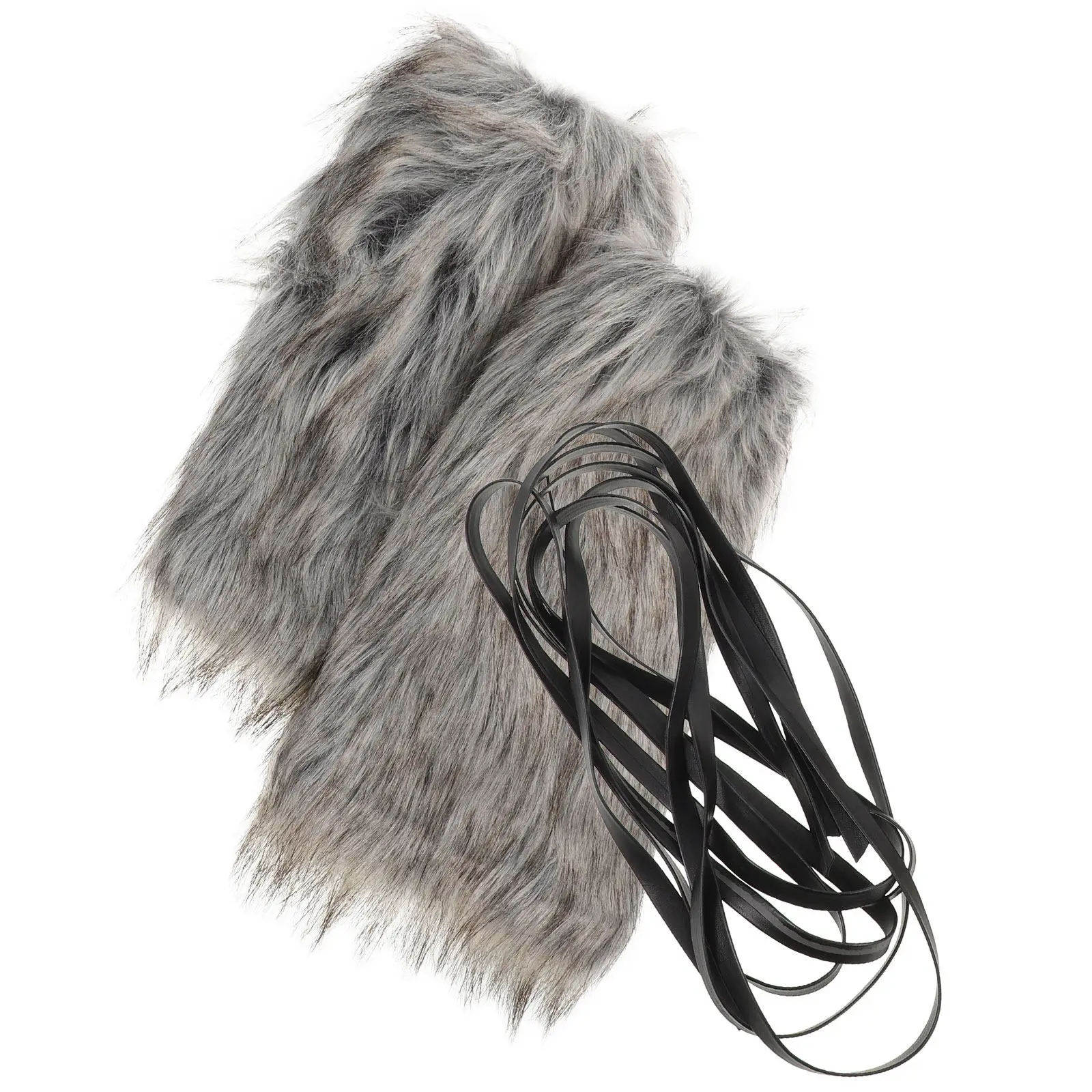 

Пара ретро-грелок для ног для женщин, из плотного полиэстера, с регулируемыми завязками, для танцевальных выступлений, уютный аксессуар для костюма, накладки на ботинки