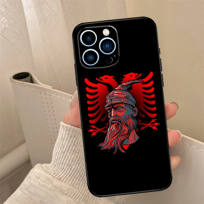 Albania Albanians Flag Phone Case For iPhone 16 15 14 13 12 11 Pro Max XS X XR 7 8 Plus 12 13 Mini Back Cover