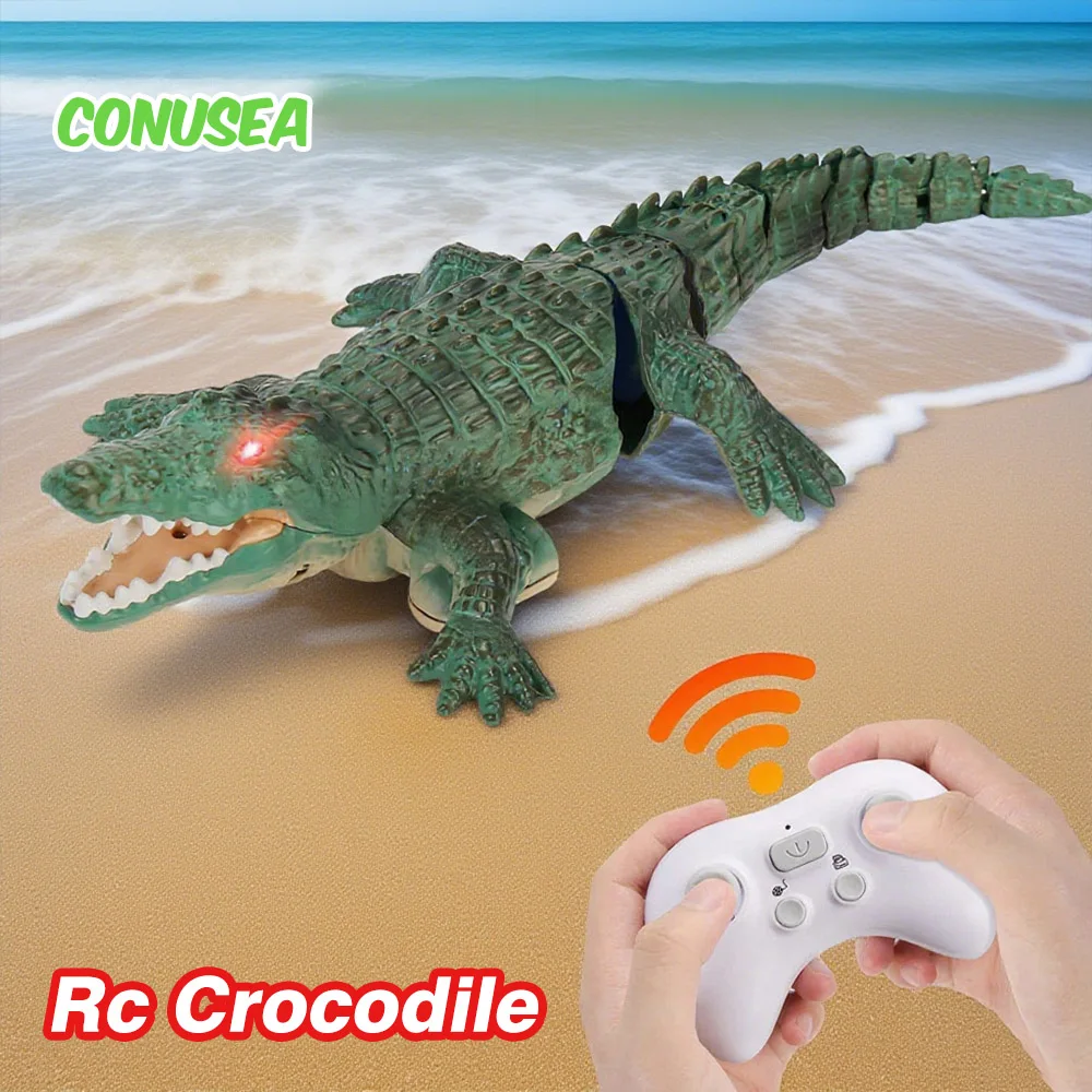 

Rc Crocodile Remote Control Boat Electric Simulation Radio control Machine toys Children's Water pool Outdoor Toys for Boys