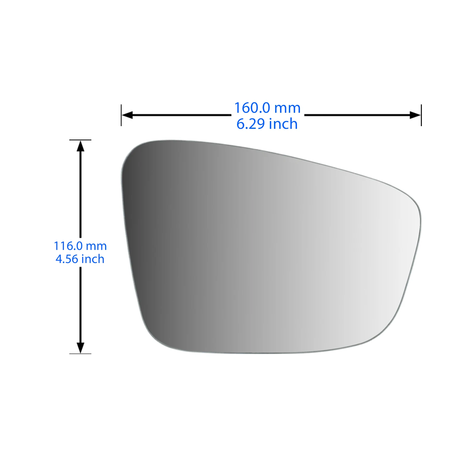 Right Hand Heated Convex Side Door Wing Mirror Glass For Skoda Citigo 2011-2020 Rearview Parts
