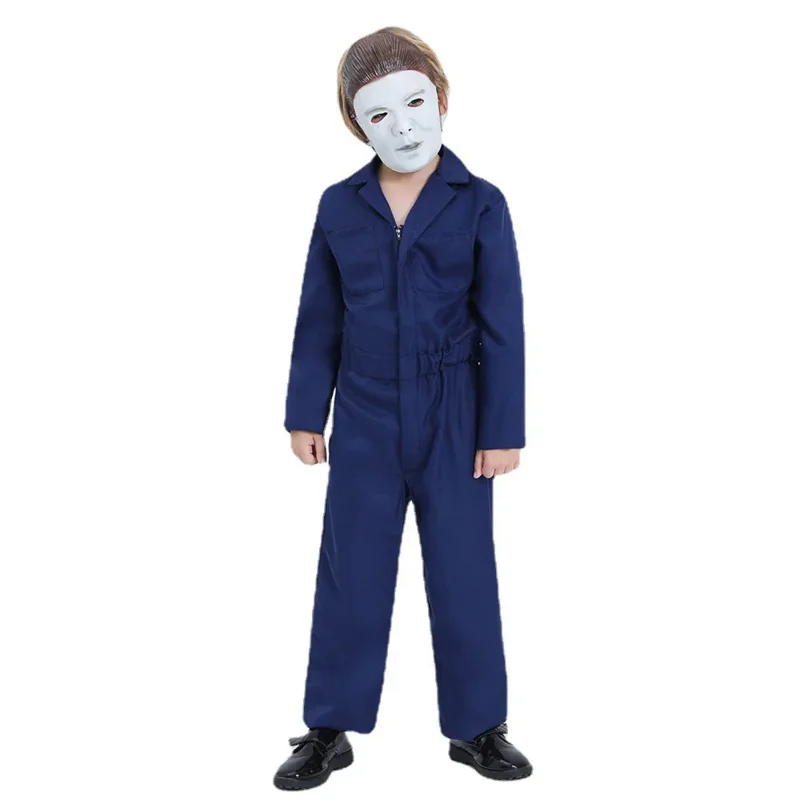 

Children Michael Myers Costume Cosplay Movie Halloween Character Uniform With Masks For Kids Party Cos Suit for Boys Girls