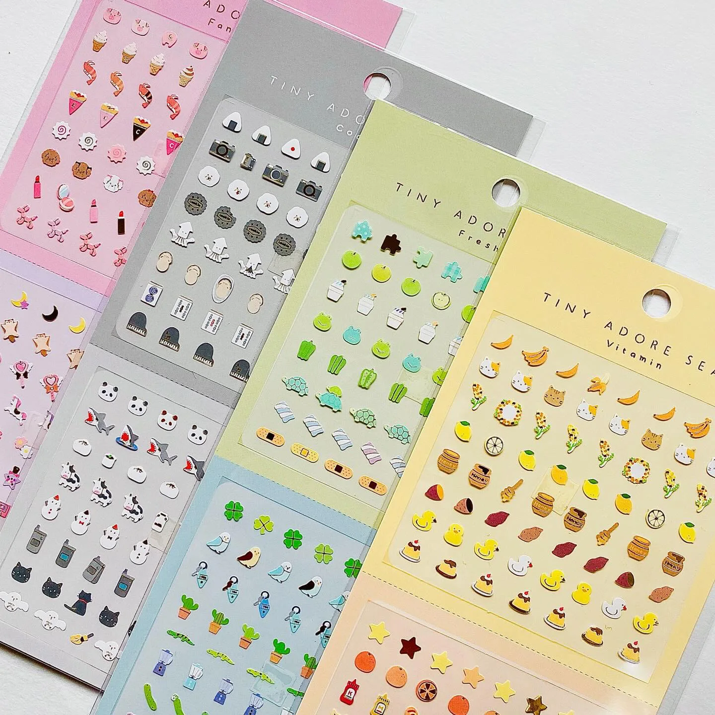 4 pcs Mixed Funny Mini Animals Dessert Sweet Decor Stickers Scrapbooking Diy Journaling Cute Stationery Diary Sticker Gift