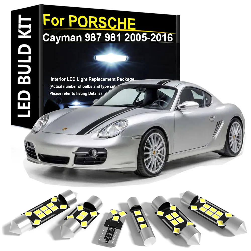 

Car Interior Light LED For PORSCHE Cayman 987 981 2005 2006 2007 2008 2009 2010 2011 2012 2013 2014 2015 2016 Accessories Canbus