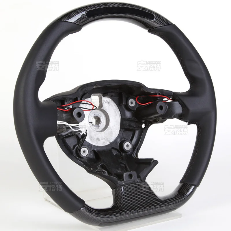 For Ferrari Genuine Leather Carbon Fiber LED Multi-Function Steering Wheel (Custom Modified Part)