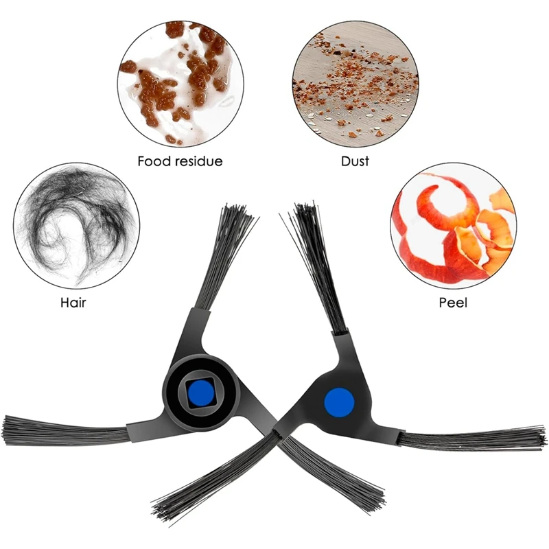 Piezas de repuesto de cepillos laterales para ECOVACS DEEBOT X2 Omni / X2 Pro / X2, accesorio de cepillo lateral de repuesto de aspiradora robótica