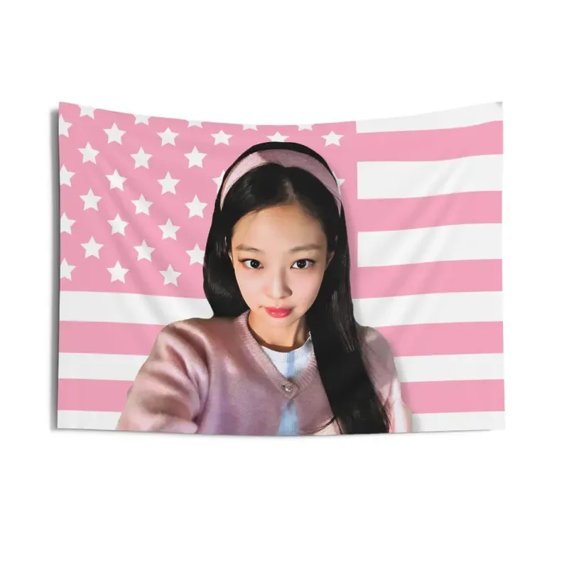 العلم الأمريكي خلفية العلم، مجموعة فتاة كوريا الجنوبية راية خلفية القماش عنبر الديكور نسيج، نسيج غرفة النوم
