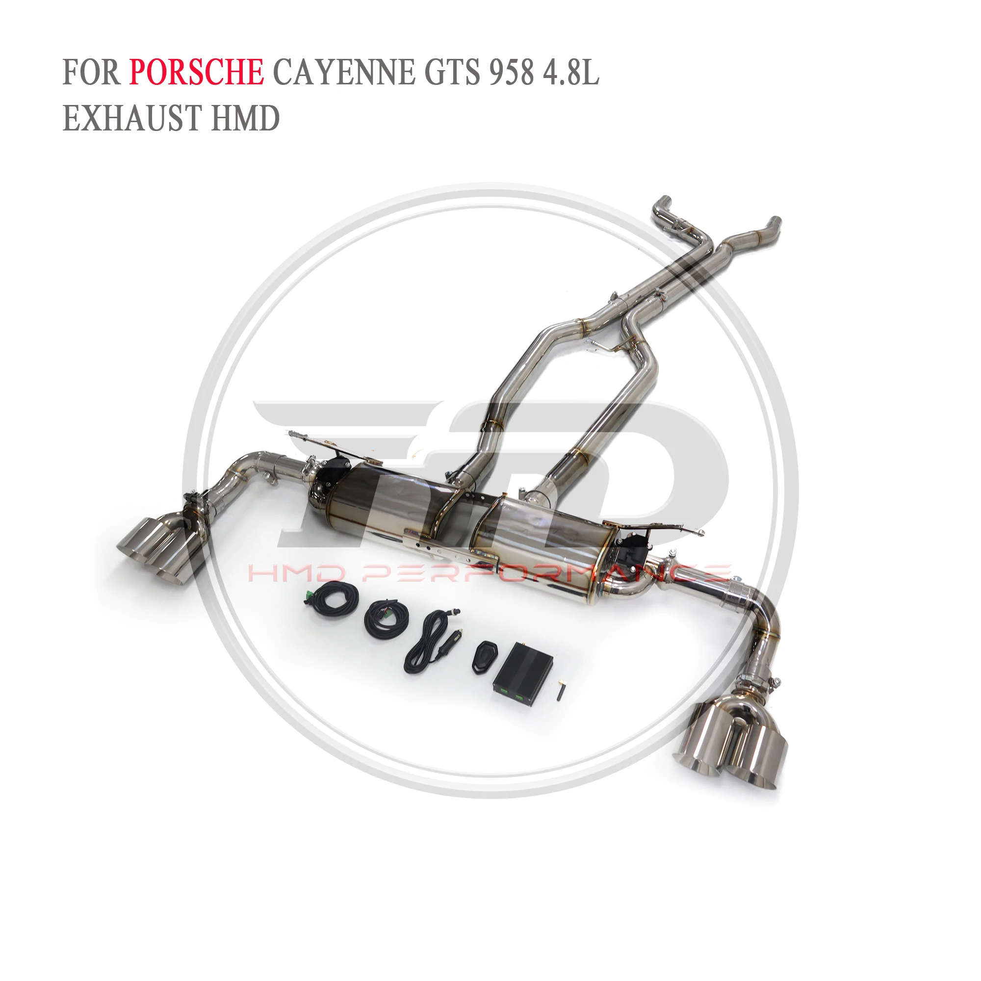 HMD Exhaust System Stainless Steel Performance Catback for Porsche Cayenne GTS 958 4.8L Muffler With Valve