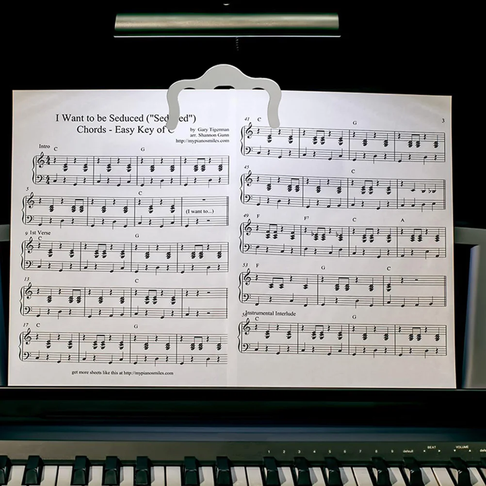 3 Buah Penjepit Lembar Musik Logam dengan Tepi Halus Mencegah Tertutup Praktis untuk Latihan Musik Penjepit Buku Penjepit Buku