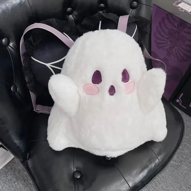 

Anime Ghost Backpack Female Personality Plush Doll Women Leisure Bag Action Figurines Cute Girl Cartoon Student Schoolbag Gift