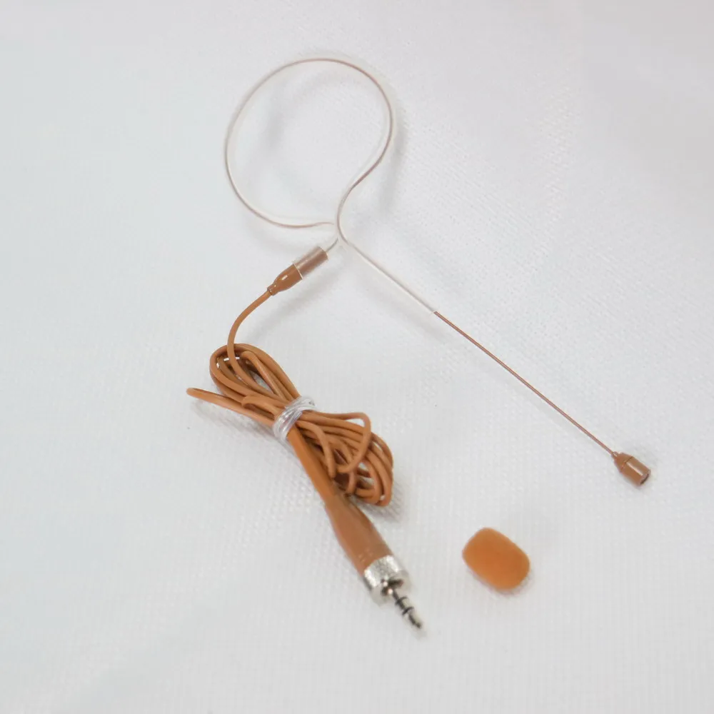 MX153 Tan Earset Headworn Microphone For Shure SLXD ULXD PGXD Sennheiser G3 G4 Audio-Technica Bodypack Transmitter Brown