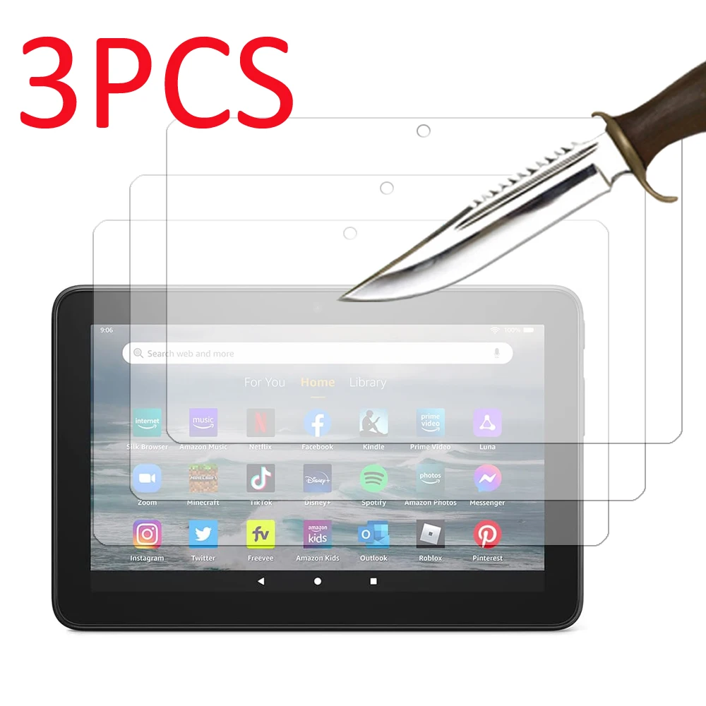 

3PCS Glass film for Amazon fire 7 2022 12th generation - 2022 release 7'' tablet tempered glass protective screen protector