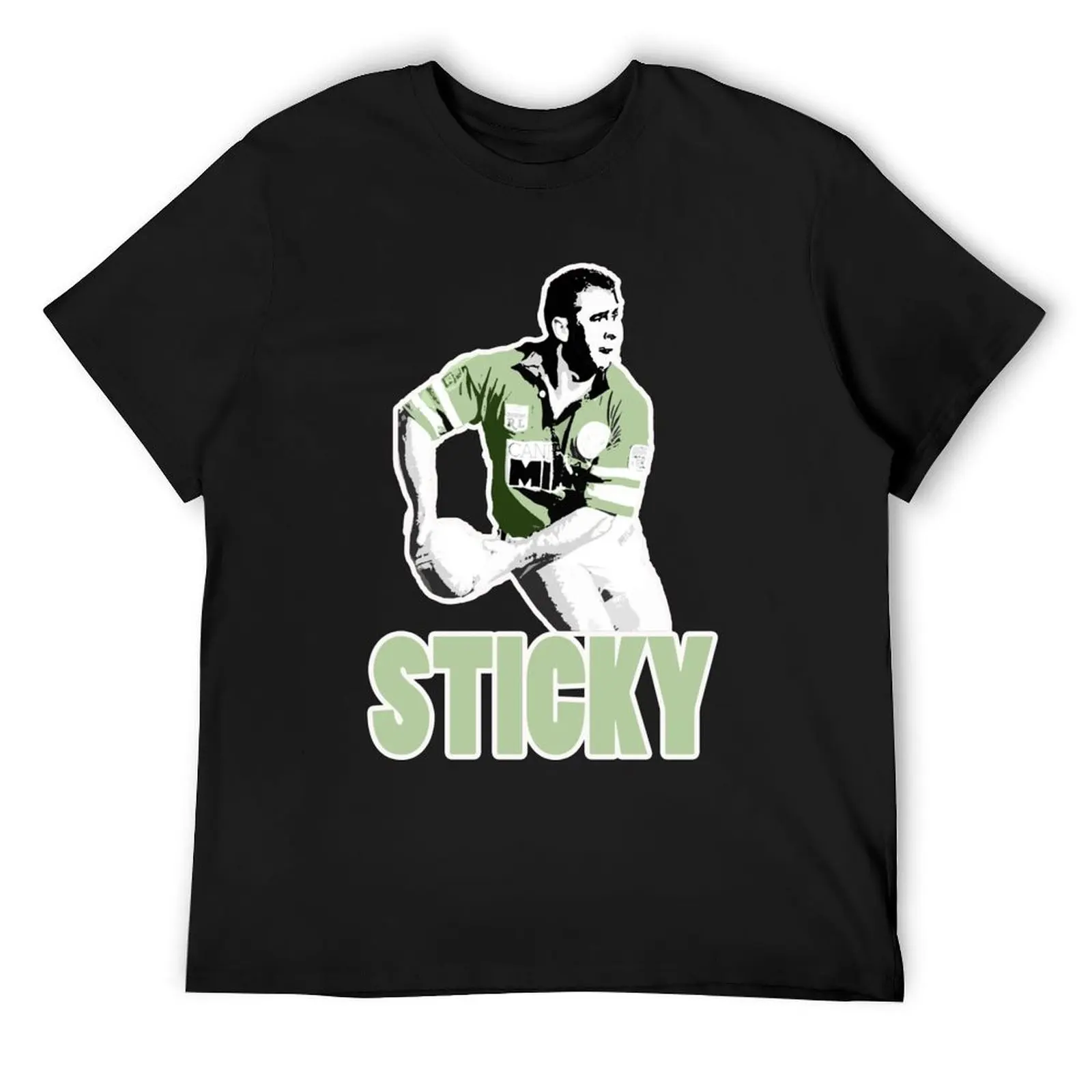 

Canberra Raiders-Retro-Ricky Stuart-&x27;Sticky&x27; футболка, хлопковые мужские футболки, мужская футболка с аниме, 100 ℅ хлопок