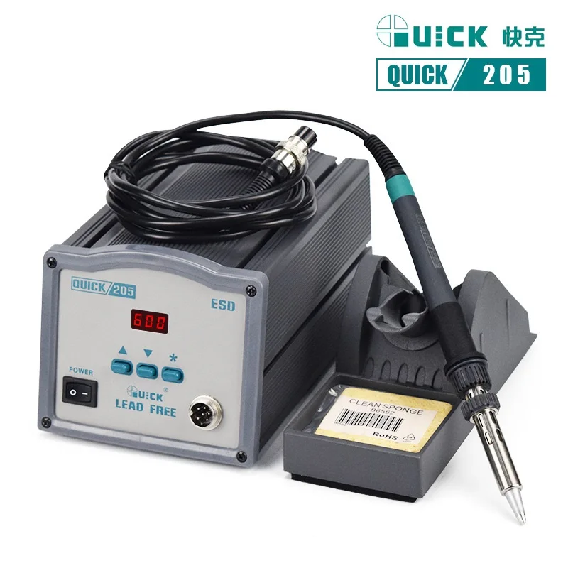 Quick 205 High Power Intelligent Lead Free Soldering Station 150W Automatic Hot Air Station Soldering