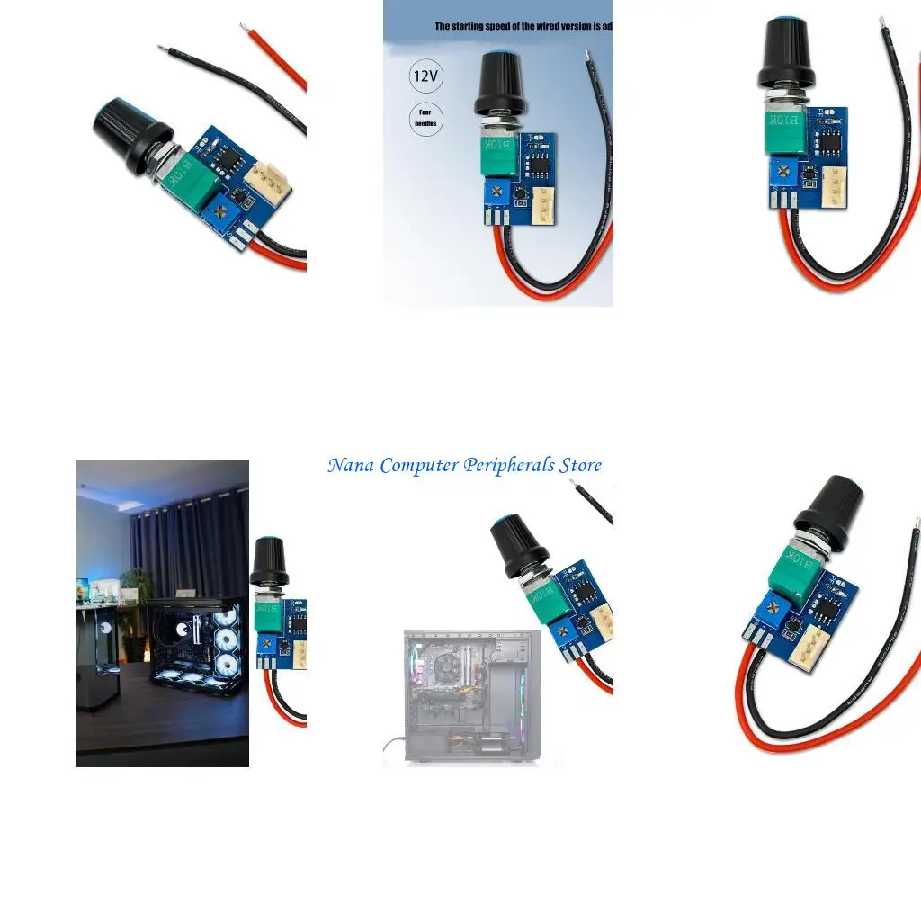 

F68C Регулируемый 12 В модуль управления вентилятором модуля модуля модуля TOOLLESS 4PIN Интерфейсы ABS Construction
